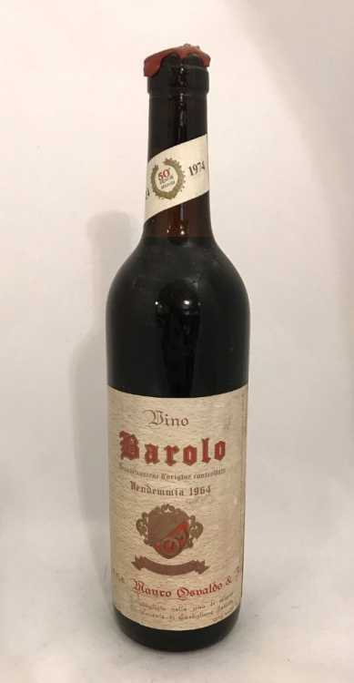 Вино "Barolo Mauro Osvaldo & Figli" 1964 года.