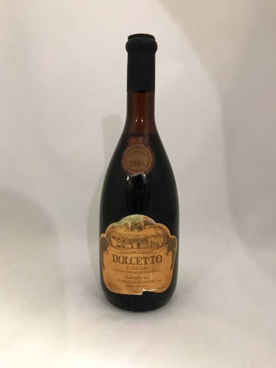 Вино "Dolcetto D'Alba Poderi Scanavino" 1984 года.
