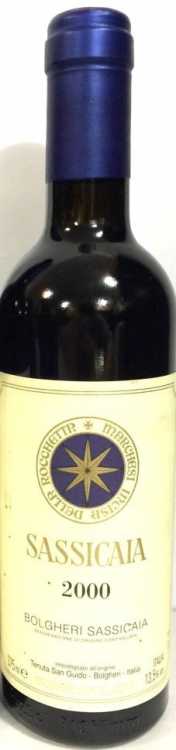Вино "Sassicaia" 2000 года.