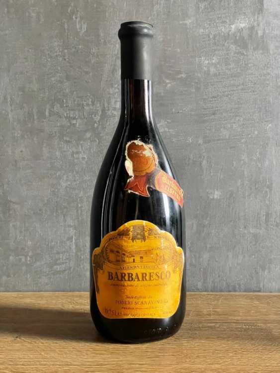 Вино Poderi Scanavino Barbaresco Riserva 1980 года