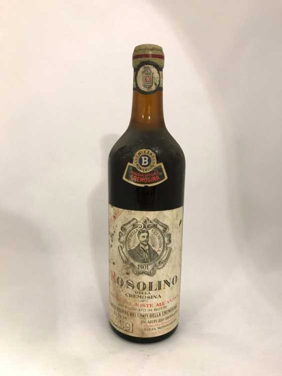 Вино "Rosolino Della Cremosina Dr.Arturo Bersano" 1959 года.