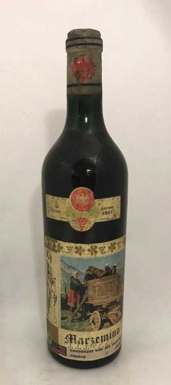 Вино "Marzemino Vini del Trentino" 1957 года.