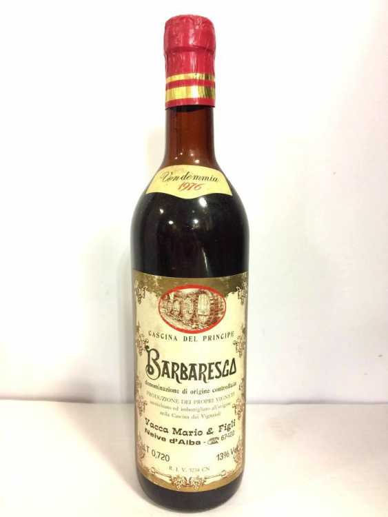 Вино "Barbaresco Vacca Mario & Figli Neive d'Alba" 1976 года.