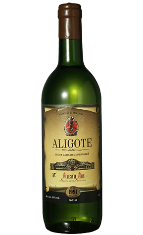 Вино "Алиготе" Милештий Мичь, 1991 года урожая.