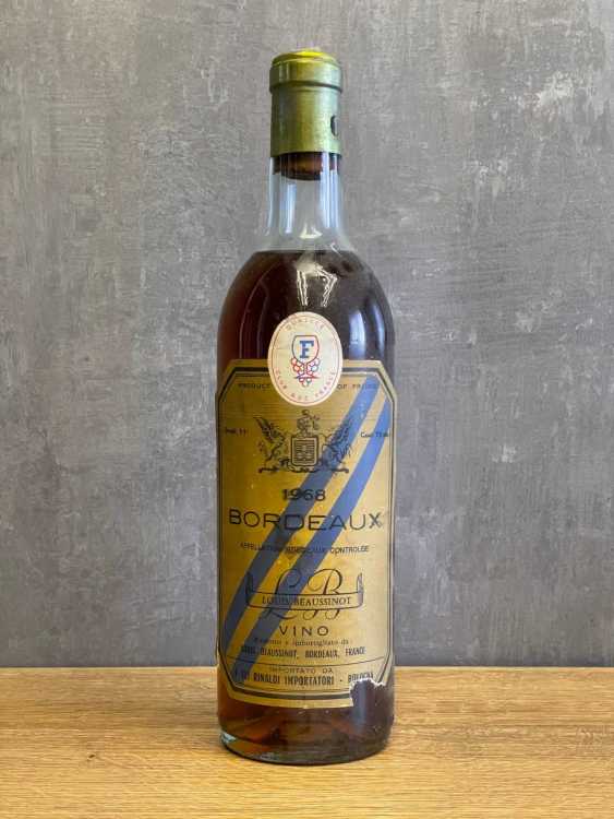Вино Louis Beaussinot Bordeaux 1968 года