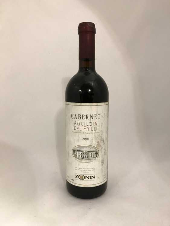 Вино "Cabernet Aquileia Del Friuli Zonin" 1990 года.