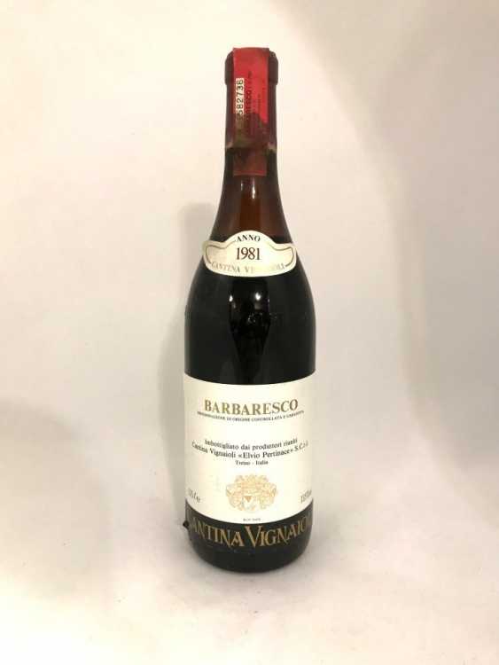Вино "Barbaresco Cantina Vignaioli Elvio Pertinace" 1981 года.