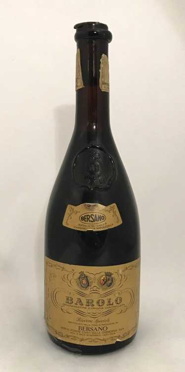 Вино "Barolo Bersano Antico Podere Conti Della Cremosina S.p.A." 1974 года.