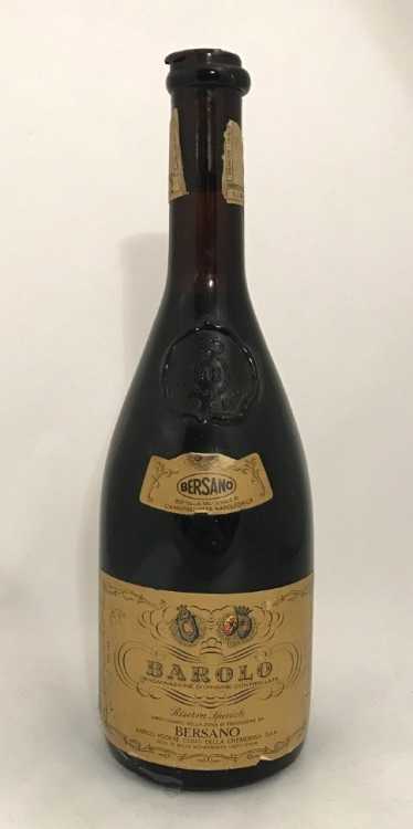 Вино "Barolo Bersano Antico Podere Conti Della Cremosina S.p.A." 1974 года.