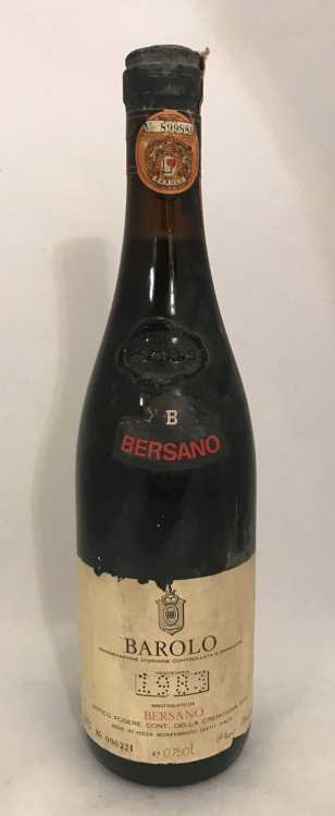 Вино "Barolo Bersano Antico Podere Conti Della Cremosina S.p.A." 1983 года.