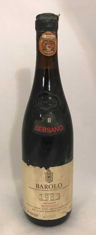 Вино "Barolo Bersano Antico Podere Conti Della Cremosina S.p.A." 1983 года.