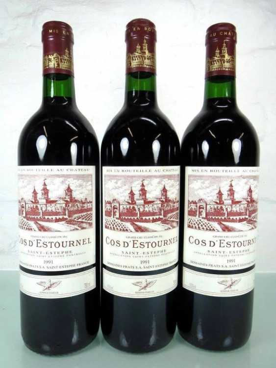 Вино "Chateau Cos d'Estournel" 1991 года.