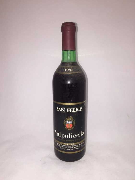Вино "Valpolicella San Felice" 1981 года.