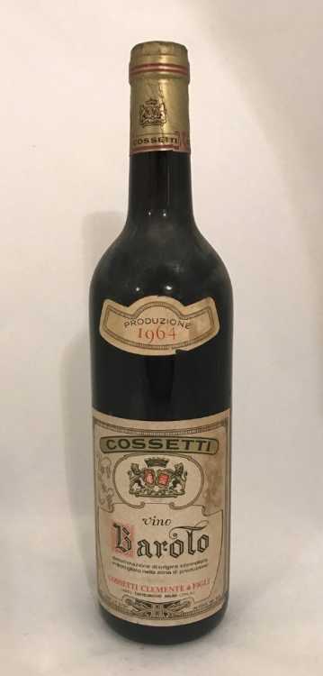Вино "Barolo Cosseti Clemente & Figli" 1964 года.