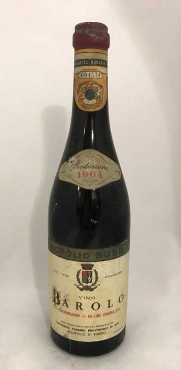 Вино "Barolo Enopolio Di Bubbio" 1964 года.