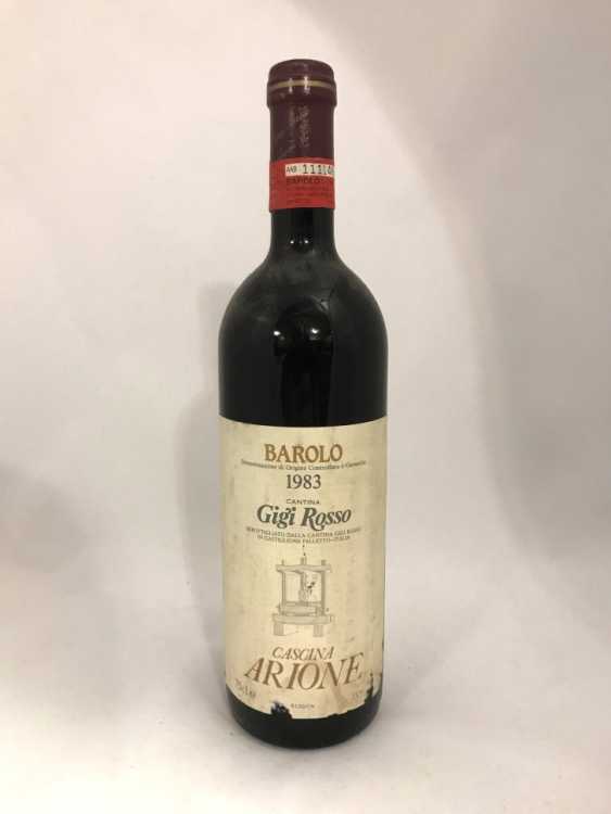 Вино "Barolo Arione Gigi Rosso" 1983 года.